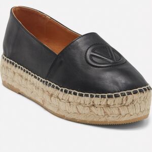 VALENTINO Jessi Black Espadrille Slip-On Shoes Size 37 NWOB